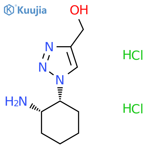 {1-[(1R,2S)-2-aminocyclohexyl]-1H-1,2,3-triazol-4-yl}methanol dihydrochloride structure