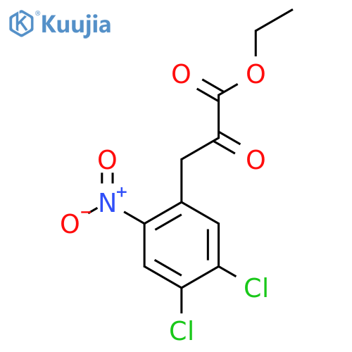 Ethyl alpha-oxo-3-(2-nitro-4,5-dichlorophenyl)propanoate structure