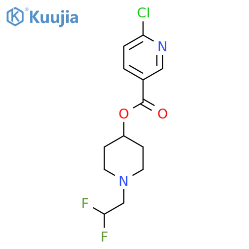 1-(2,2-Difluoroethyl)piperidin-4-yl 6-chloropyridine-3-carboxylate structure