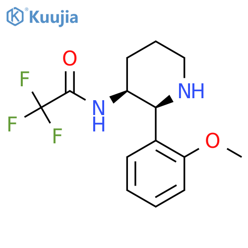 2,2,2-trifluoro-N-[(2S,3S)-2-(2-methoxyphenyl)piperidin-3-yl]acetamide structure