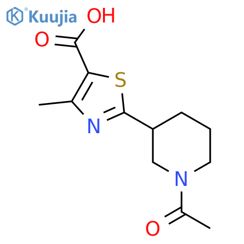 2-(1-Acetylpiperidin-3-yl)-4-methyl-1,3-thiazole-5-carboxylic acid structure