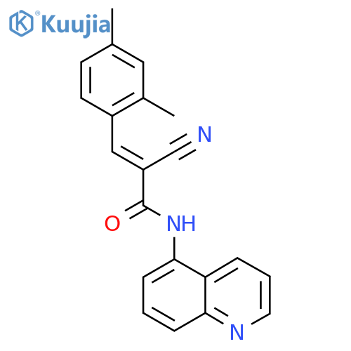 2-cyano-3-(2,4-dimethylphenyl)-N-(quinolin-5-yl)prop-2-enamide structure