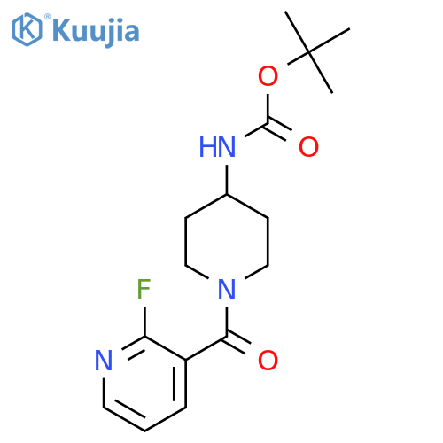 tert-butyl N-[1-(2-fluoropyridine-3-carbonyl)piperidin-4-yl]carbamate structure