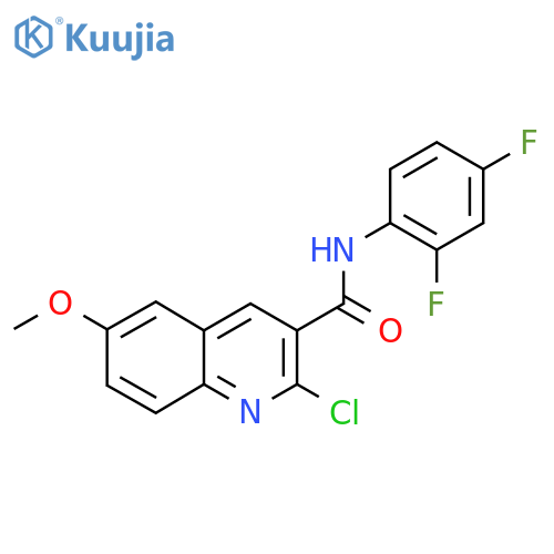 2-chloro-N-(2,4-difluorophenyl)-6-methoxyquinoline-3-carboxamide structure