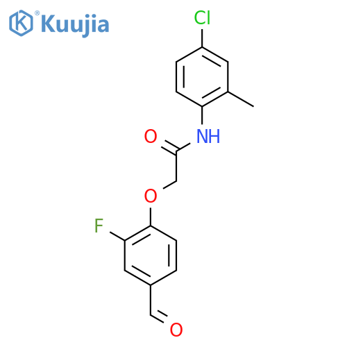 N-(4-chloro-2-methylphenyl)-2-(2-fluoro-4-formylphenoxy)acetamide structure