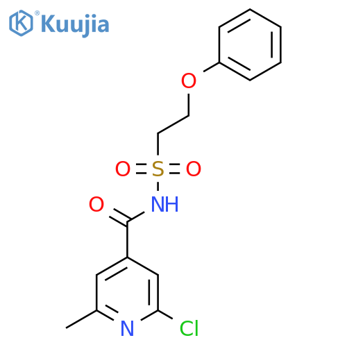 2-chloro-6-methyl-N-(2-phenoxyethanesulfonyl)pyridine-4-carboxamide structure