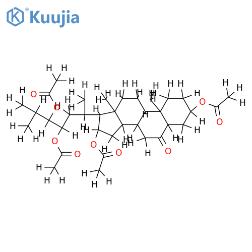 6-Ketone, tetra-Ac-(3beta, 5alpha, 6beta, 15alpha, 16beta, 25S)-Cholestane-3, 6, 16, 23, 24-pentol structure