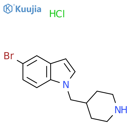 5-Bromo-1-(piperidin-4-ylmethyl)-1H-indole hydrochloride structure