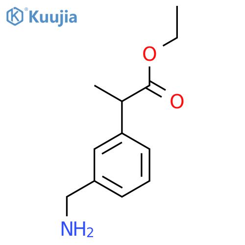 Ethyl 2-[3-(aminomethyl)phenyl]propanoate structure