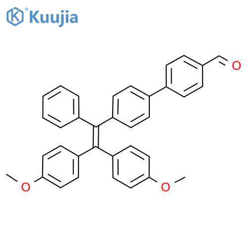 4'-(2,2-Bis(4-methoxyphenyl)-1-phenylvinyl)-[1,1'-biphenyl]-4-carbaldehyde structure