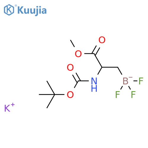 Potassium;trifluoro-[3-methoxy-2-[(2-methylpropan-2-yl)oxycarbonylamino]-3-oxopropyl]boranuide structure