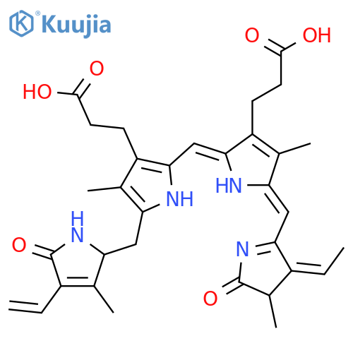 21H-Biline-8,12-dipropanoicacid,18-ethenyl-3-ethylidene-1,2,3,15,16,19,22,24-octahydro-2,7,13,17-tetramethyl-1,19-dioxo-,(2R,3E,16R)- structure