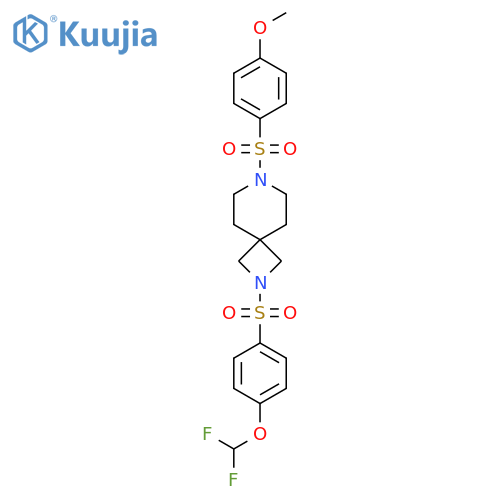 2-[4-(Difluoromethoxy)phenyl]sulfonyl-7-(4-methoxyphenyl)sulfonyl-2,7-diazaspiro[3.5]nonane structure