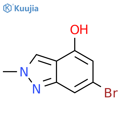 6-bromo-2-methyl-2H-indazol-4-ol structure