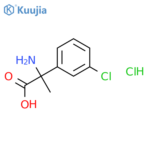 2-Amino-2-(3-chlorophenyl)propanoic acid hydrochloride structure