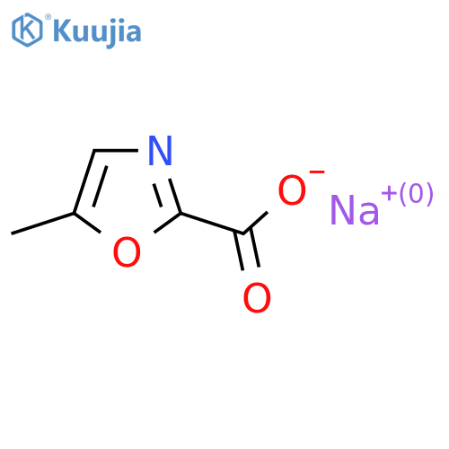 5-methyloxazole-2-carboxylic acid;sodium salt structure