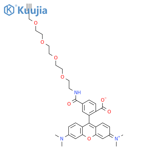 Acetylene-PEG4-carboxytetramethylrhodamine 110 conjugate structure