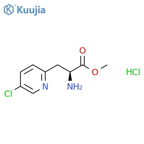 (S)-Methyl 2-amino-3-(5-chloropyridin-2-yl)propanoate hydrochloride structure