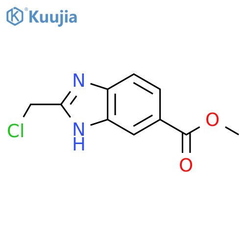 2-Chloromethyl-1H-benzoimidazole-5-carboxylic acid methyl ester structure