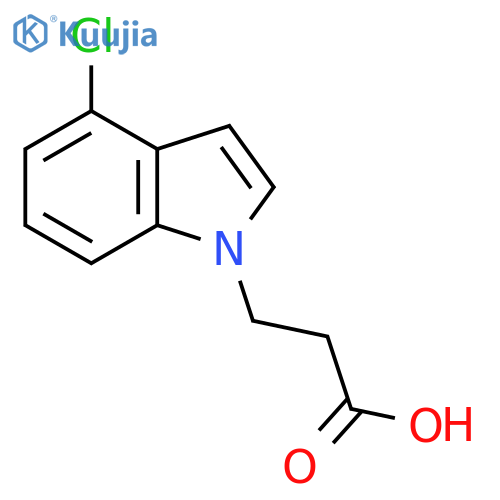 3-(4-Chloro-1H-indol-1-yl)propanoic acid structure