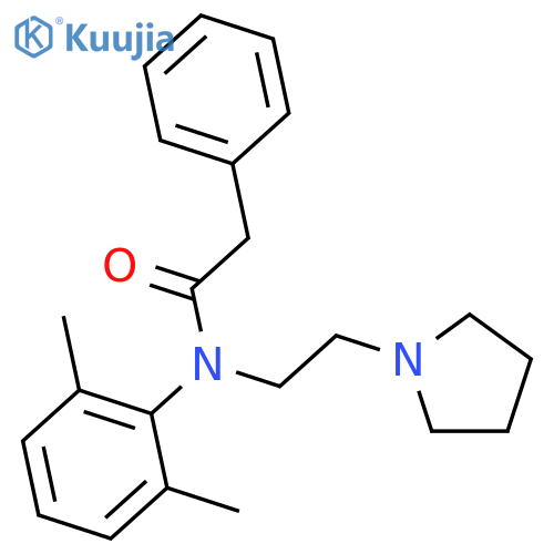 N-(2,6-dimethylphenyl)-2-phenyl-N-[2-(pyrrolidin-1-yl)ethyl]acetamide structure