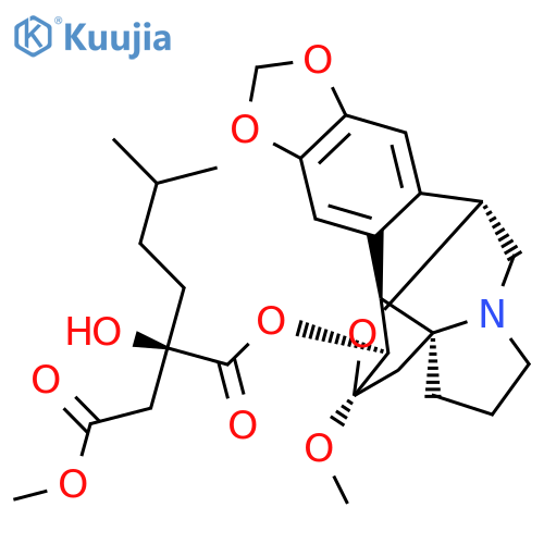 Cephalotaxine, 2,11-epoxy-1,2-dihydro-, 4-methyl (2R)-2-hydroxy-2-(3-methylbutyl)butanedioate (ester), (2α,11α)- (9CI) structure
