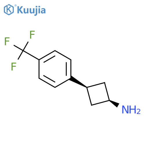 cis-3-[4-(trifluoromethyl)phenyl]cyclobutanamine structure