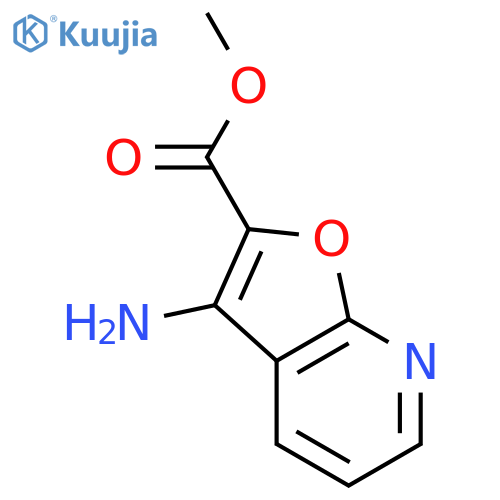 Furo[2,3-b]pyridine-2-carboxylicacid, 3-amino-, methyl ester structure