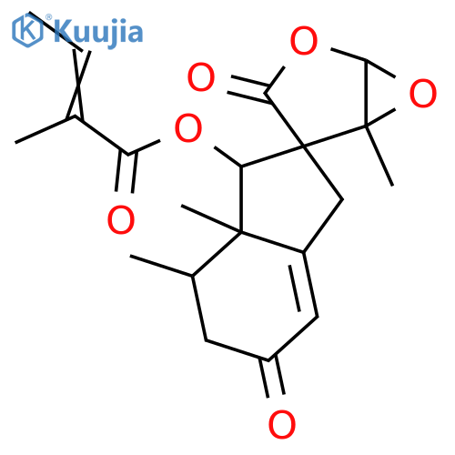 9(8→7)-Abeo-11,12-epoxy-6-hydroxy-2-oxo-1(10)-eremophilen-8,12-olide; (6β,7α,11β,12β)-form, Angeloyl structure