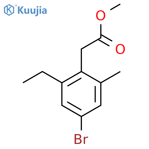 Methyl 2-(4-bromo-2-ethyl-6-methylphenyl)acetate structure