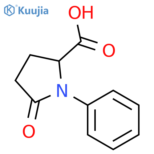 5-Oxo-1-phenylpyrrolidine-2-carboxylic acid structure