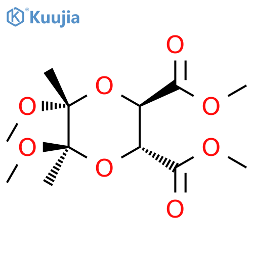 1,4-Dioxane-2,3-dicarboxylicacid, 5,6-dimethoxy-5,6-dimethyl-, 2,3-dimethyl ester, (2R,3R,5R,6R)- structure