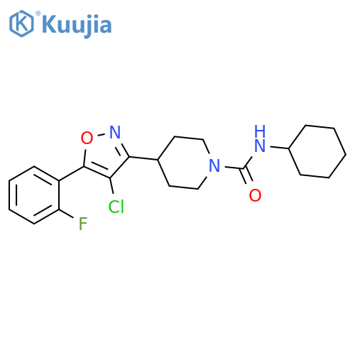 1-Piperidinecarboxamide, 4-[4-chloro-5-(2-fluorophenyl)-3-isoxazolyl]-N-cyclohexyl- structure