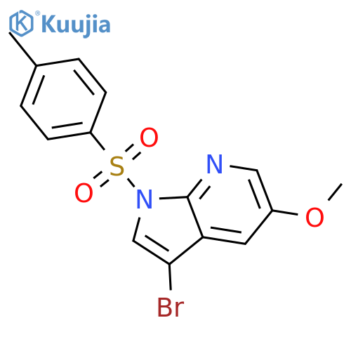 3-bromo-5-methoxy-1-(p-tolylsulfonyl)pyrrolo[2,3-b]pyridine structure
