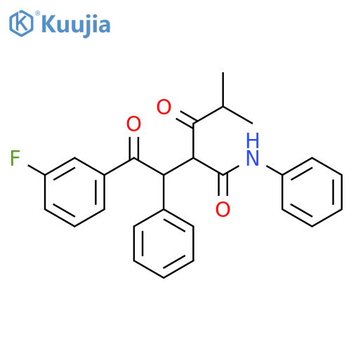 3-Fluoro-α-(2-methyl-1-oxopropyl)-γ-oxo-N,β-diphenyl-benzenebutanamide structure