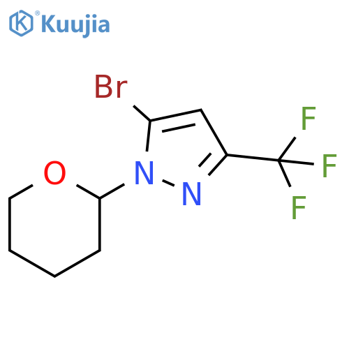 5-bromo-1-(oxan-2-yl)-3-(trifluoromethyl)-1H-pyrazole structure