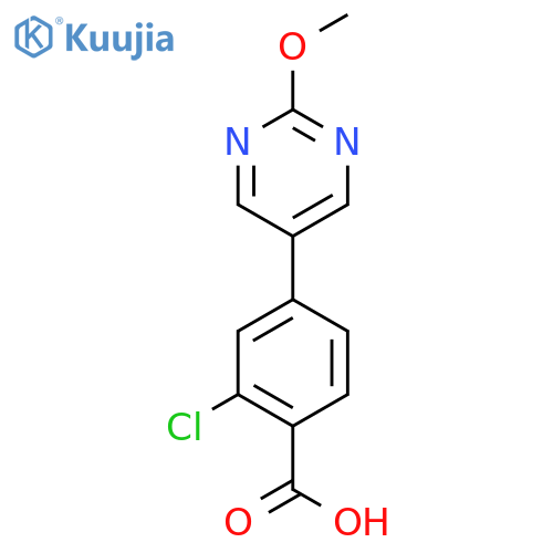 2-Chloro-4-(2-methoxypyrimidin-5-yl)benzoic acid structure