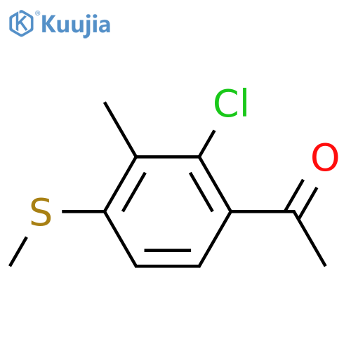 1-[2-chloro-3-methyl-4-(methylsulfanyl)phenyl]ethanone structure