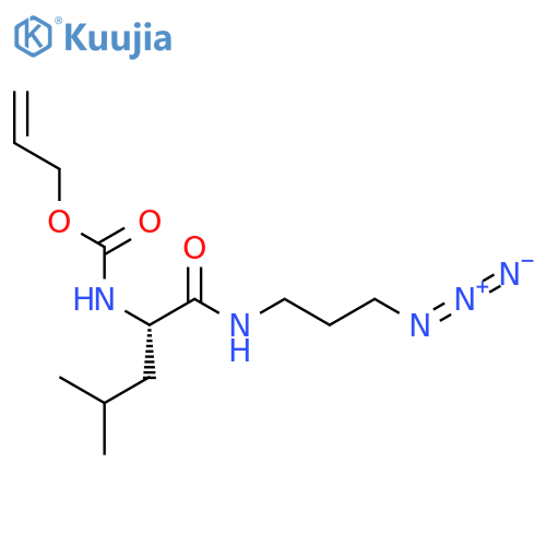 prop-2-en-1-yl N-[(1S)-1-[(3-azidopropyl)carbamoyl]-3-methylbutyl]carbamate structure