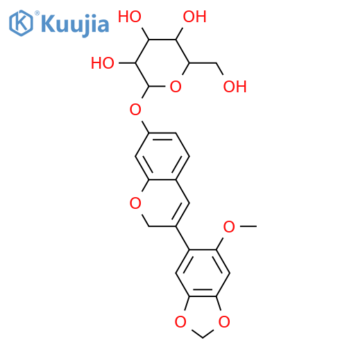 2',4',5',7-Tetrahydroxyisoflavene; 4',5'-Methylene, 2'-Me ether, 7-O-β-D-glucopyranoside structure