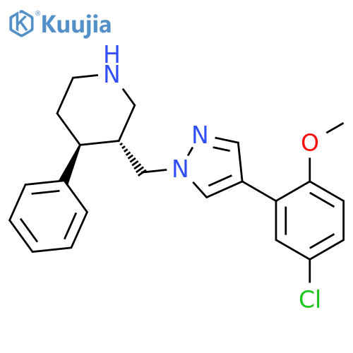 (3R,4S)-3-((4-(5-Chloro-2-methoxyphenyl)-1h-pyrazol-1-yl)methyl)-4-phenylpiperidine structure