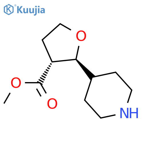 methyl (2S,3R)-2-(piperidin-4-yl)oxolane-3-carboxylate structure