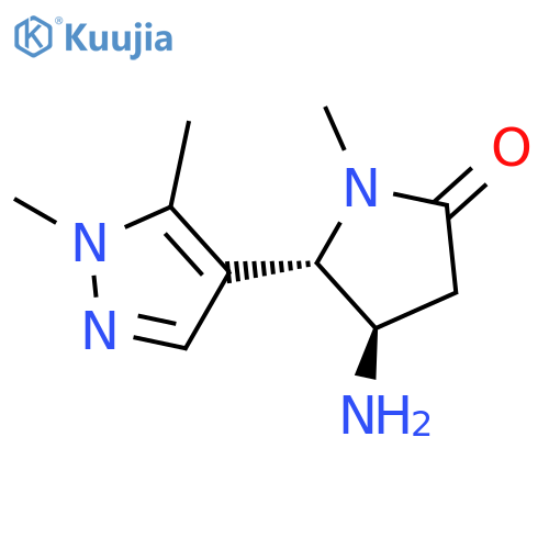 2-Pyrrolidinone, 4-amino-5-(1,5-dimethyl-1H-pyrazol-4-yl)-1-methyl-, (4R,5S)- structure