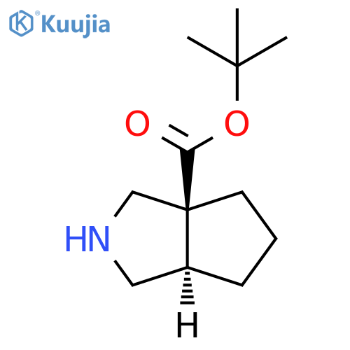 Cyclopenta[c]pyrrole-3a(1H)-carboxylic acid, hexahydro-, 1,1-dimethylethyl ester, (3aS,6aR)- structure