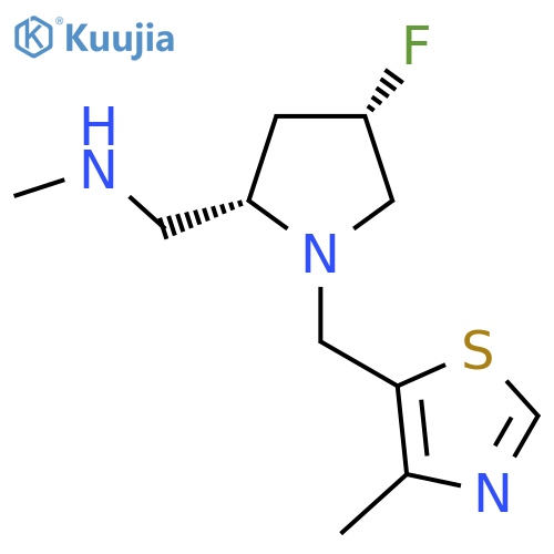 {[(2S,4S)-4-fluoro-1-[(4-methyl-1,3-thiazol-5-yl)methyl]pyrrolidin-2-yl]methyl}(methyl)amine structure