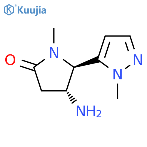 2-Pyrrolidinone, 4-amino-1-methyl-5-(1-methyl-1H-pyrazol-5-yl)-, (4R,5R)- structure