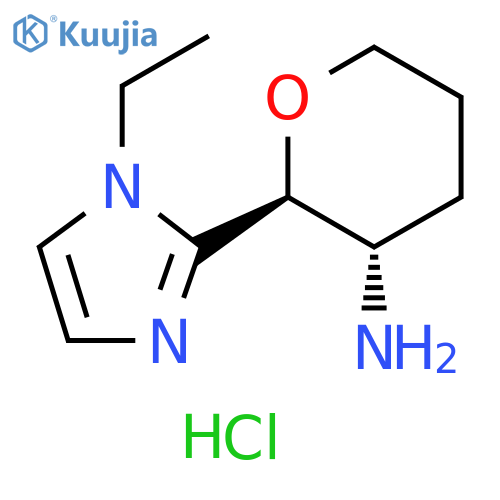 (2S,3S)-2-(1-ethylimidazol-2-yl)tetrahydropyran-3-amine;dihydrochloride structure