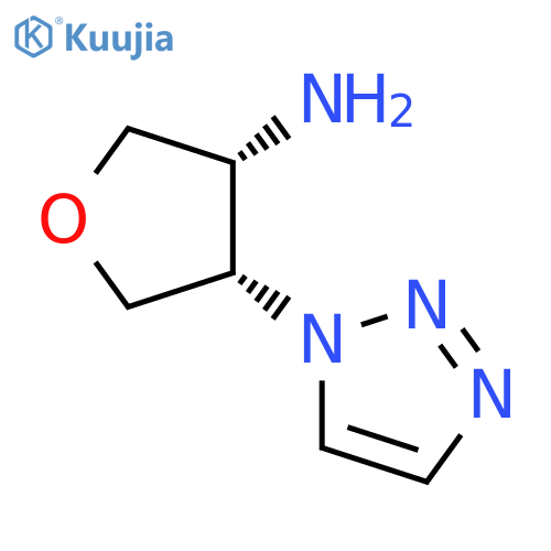 3-Furanamine, tetrahydro-4-(1H-1,2,3-triazol-1-yl)-, (3R,4S)- structure