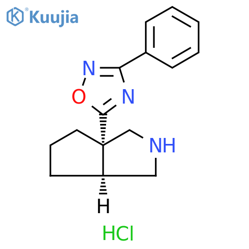 5-[octahydrocyclopenta[c]pyrrol-3a-yl]-3-phenyl-1,2,4-oxadiazole hydrochloride structure