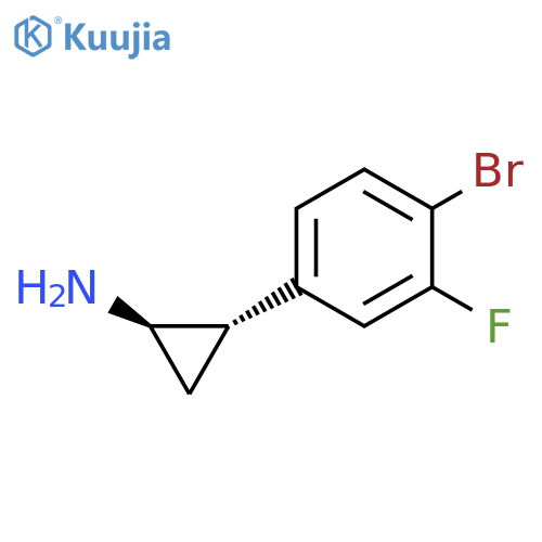 Cyclopropanamine, 2-(4-bromo-3-fluorophenyl)-, (1R,2S)- structure